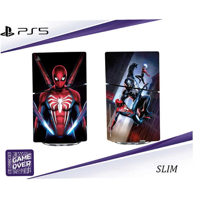 برچسب کنسول PS5 SLIM طرح مبارزه مرد عنکبوتی spider man