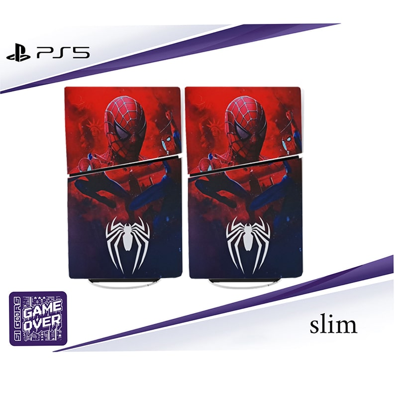 برچسب کنسول PS5 SLIM طرح 3 مرد عنکبوتی spider man