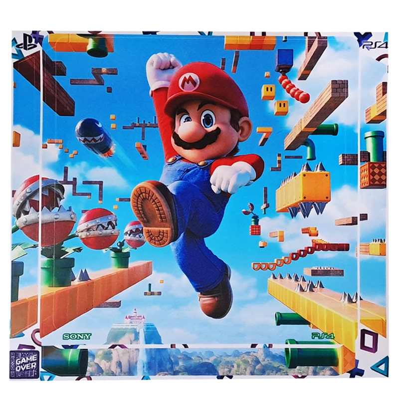 برچسب بدنه کنسول PS4 طرح سوپر ماریو super mario