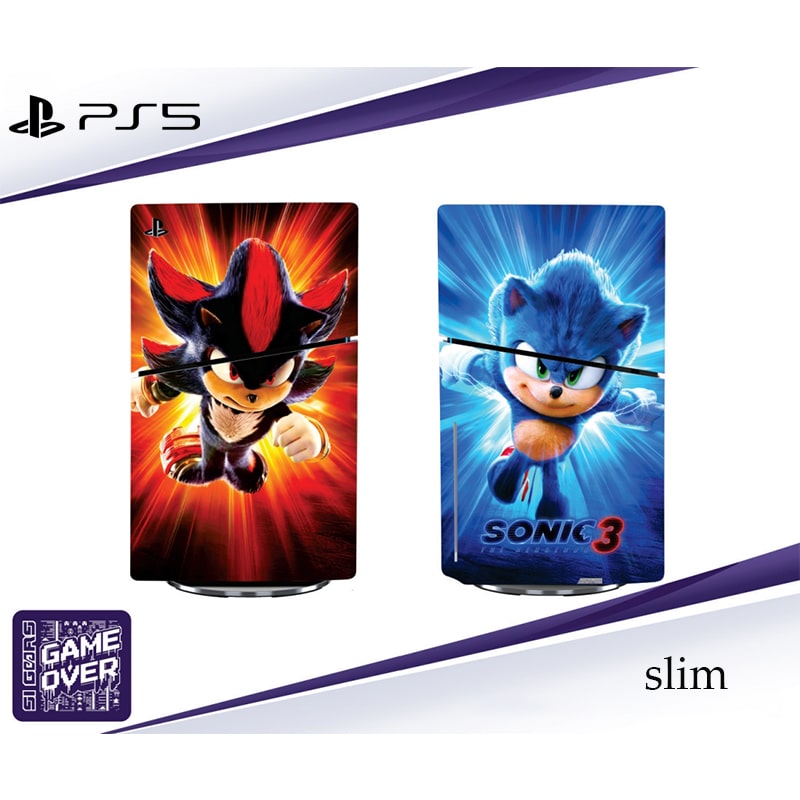 برچسب کنسول PS5 SLIM طرح سونیک sonic 3