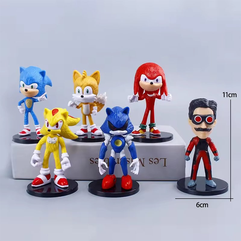 مینی فیگور پایه دار سونیک sonic ست 6 عددی