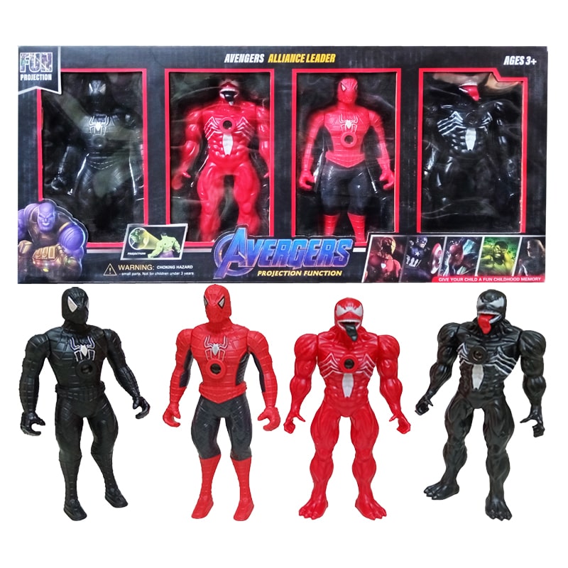 اکشن فیگور ونوم اسپایدرمن Avengers پک 4 عددی