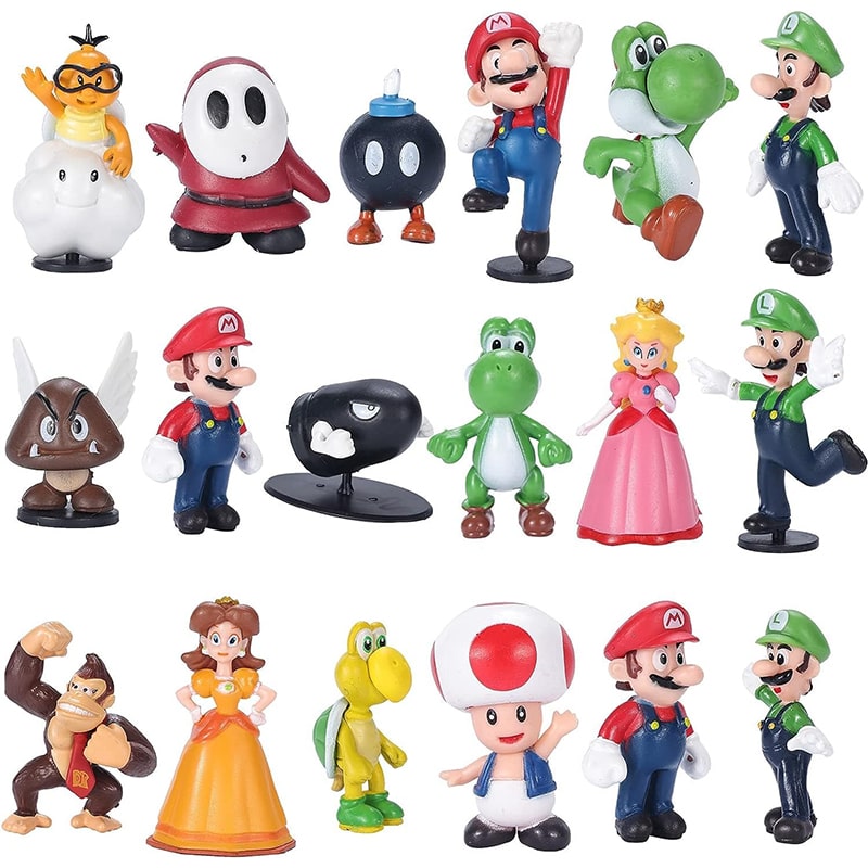 مینی فیگور خانواده ماریو Super Mario ست 18 عددی
