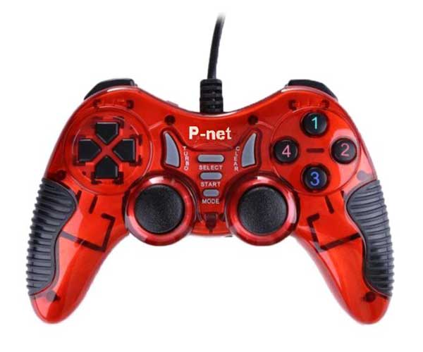 طراحی زیبای دسته بازی دوبل شکدار P-NET G.P.X9 RED