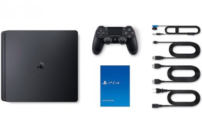 محتویات پکیج کنسول پلی استیشن 4 اسلیم 1 ترابایت ریجن 2 اروپا Sony PlayStation 4 Slim Region 2 1TB 1 Controller