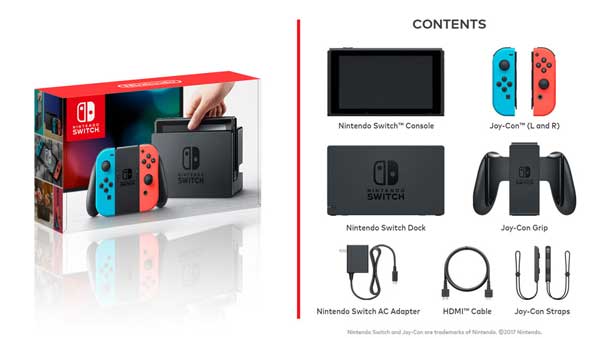 کنسول بازی نینتندو سوییچ آبی قرمز Nintendo Switch With Neon Blue and Neon Red Joy Con Station