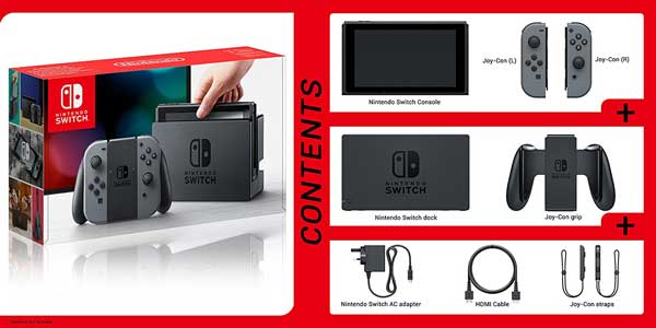کنسول بازی نینتندو سوییچ خاکستری Nintendo Switch With Gray Joy Con Station Gaming Consoles