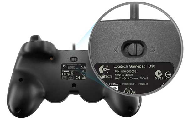 کلیدهای ویژه دسته بازی Logitech F310 Gamepad