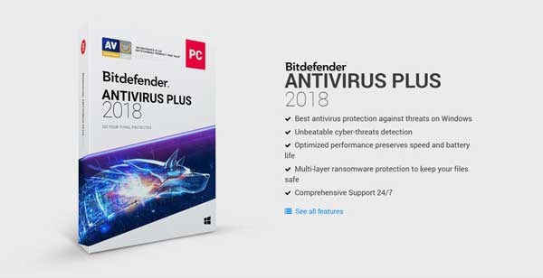 آنتی ویروس اورجینال Bitdefender ANTIVIRUS PLUS 2018 1PC 1Year