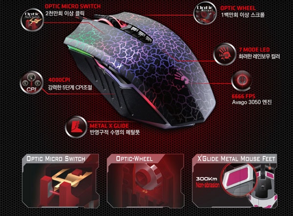 کارایی بی شمار موس گیمینگ A4Tech Bloody A70 Gaming Mouse