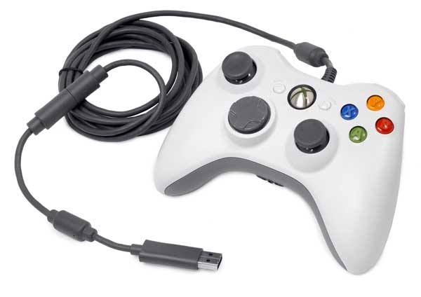 دسته بازی ایکس باکس 360 Xbox سیم دار رنگ سفید