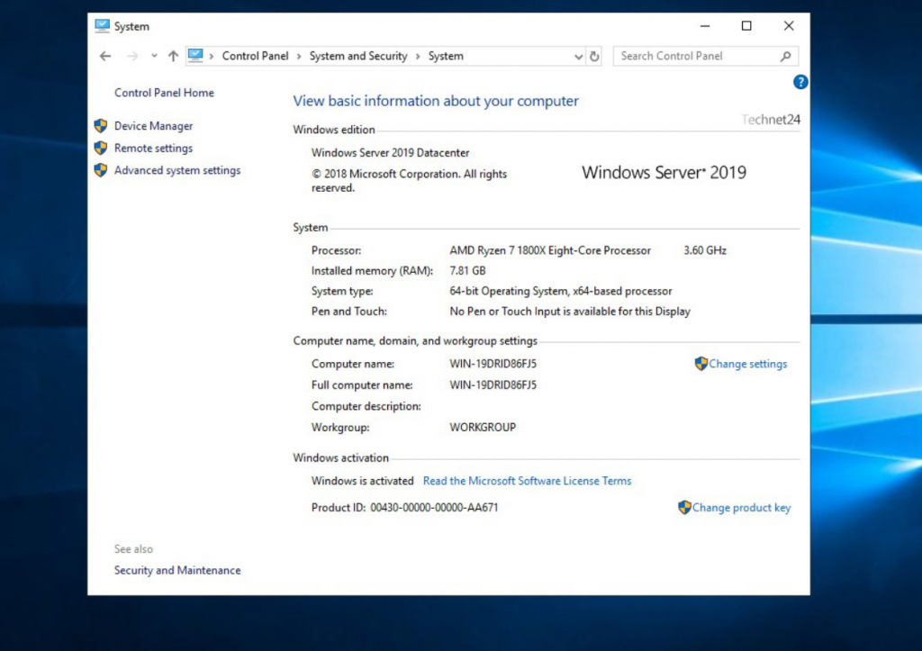 نرم افزار Windows Server 2019 All Edition