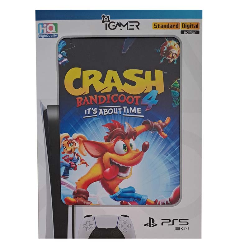 برچسب کنسول PS5 طرح Igamer CRASH