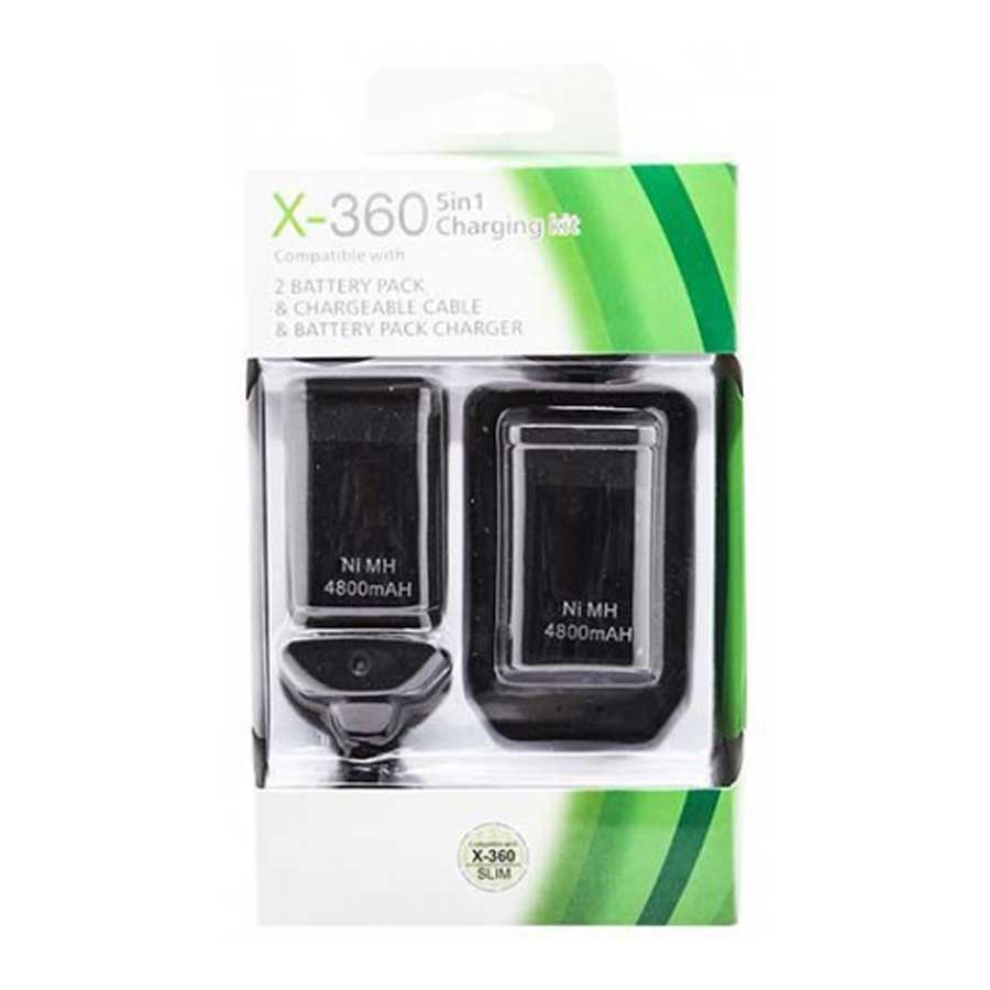 پک 5 کاره باتری و شارژر دسته Xbox 360