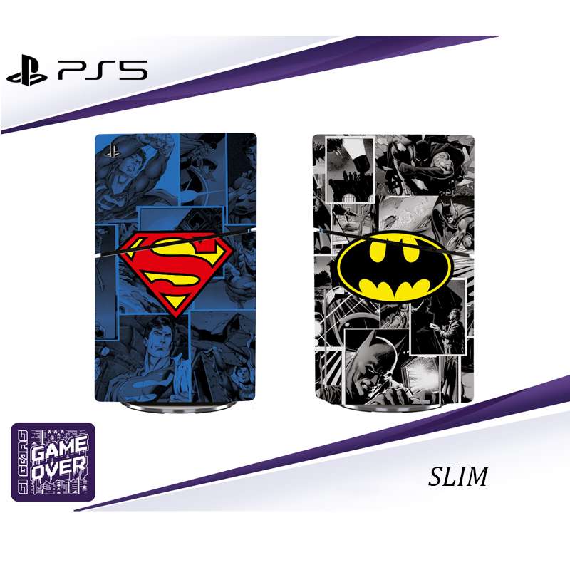 برچسب کنسول PS5 SLIM طرح سوپرمن و بتمن